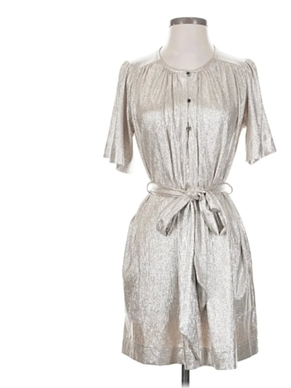 Sabina Musáyev Metallic Dress - Medium Petite